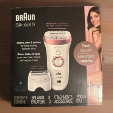 NEW! Braun Silk Epil 9 Electric Epilator for Women Shaver - Wet/dry Cordless