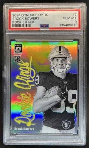 2024 Panini Donruss Optic Brock Bowers Kings RC #7 Raiders PSA 10 Rookie