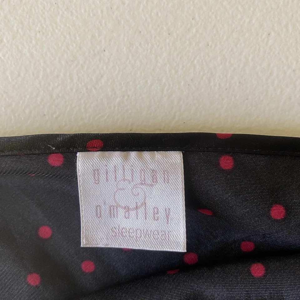 Vestido midi vintage sin mangas Gilligan & O'Malley para mujer talla L negro rojo lunares Foto 4 de 4