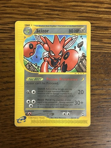 Pokemon Scizor 032/147 Aquapolis Regular Card