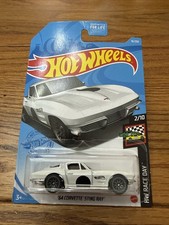Hot Wheels '64 Corvette Sting Ray White 2021 C7