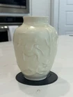 Rookwood 6762 Pottery Cowboy Embossed Western Off White Vase