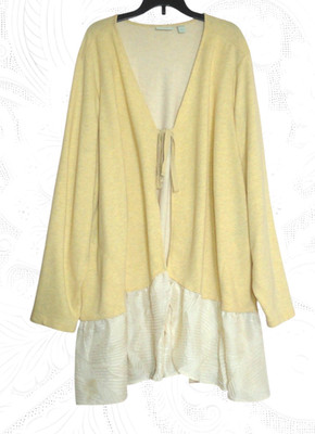 LOGO Lounge by Lori Goldstein 3X Plus Size Yellow Open Top