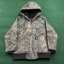 Vintage Carhartt Camo Jacket Unisex S 7-8 YOUTH Brown Camouflaged Work Coat