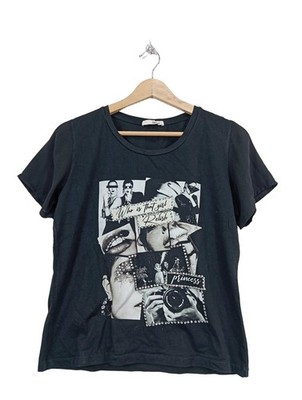RELISH Print-Shirt Damen Shirt Gr. DE 36 schwarz Casual-Look
