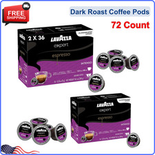Lavazza Espresso Intenso Capsules Dark Roast Arabica Robusta Blend 72 Count