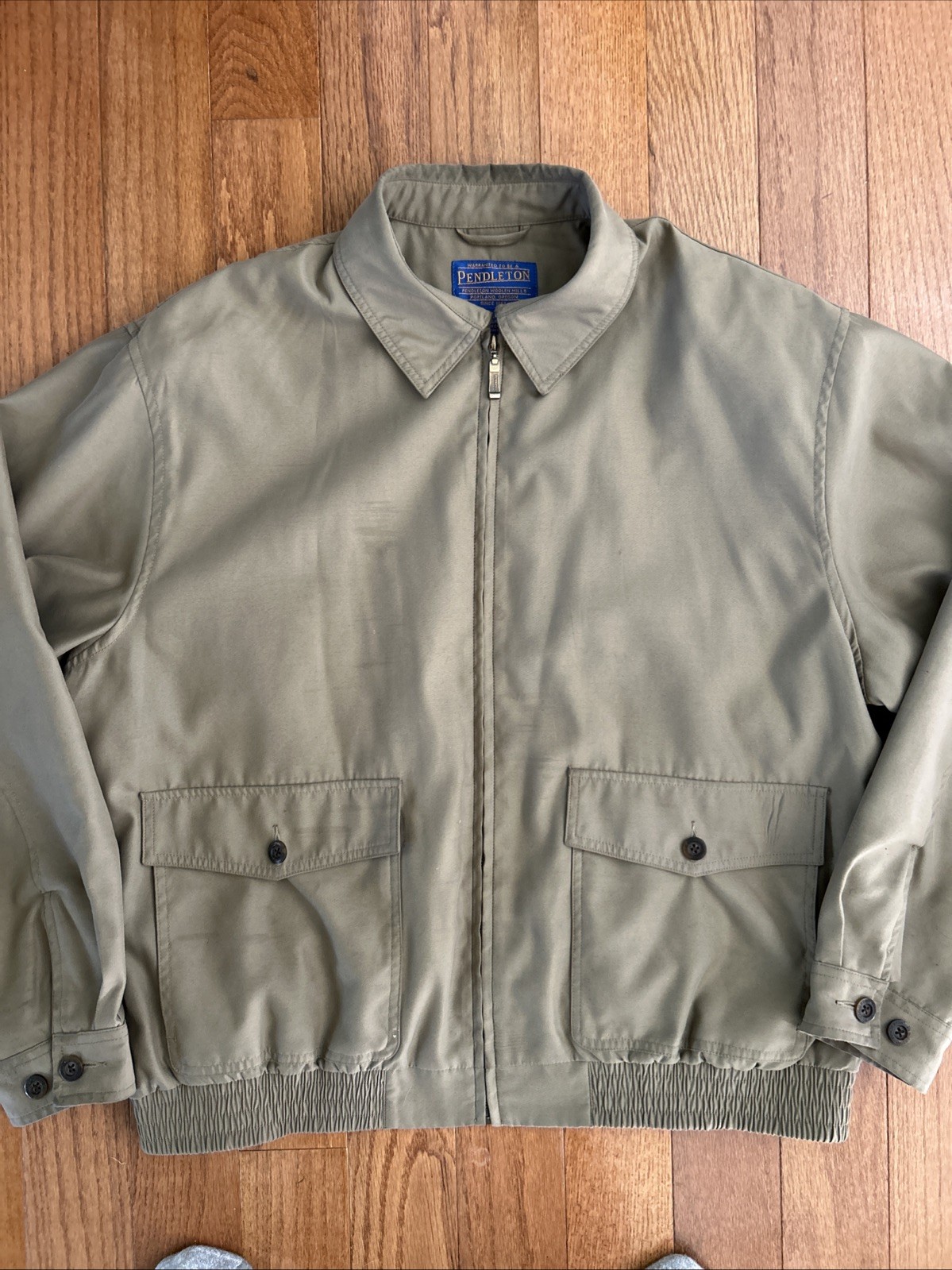 Vtg PENDLETON Lightweight Bomber Jacket Mens XL L… - image 2