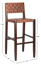 Safavieh PAXTON WOVEN LEATHER BARSTOOL, Reduced Price 2172762630 BST1002A