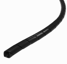 Electriduct 1-inch spiral cable wrap, 25 feet, black, flexible sleeve