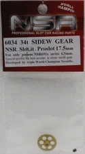 NSR 6034 3/32 34-Tooth Sidewinder Gear 17.5mm 1:32 Slot Car Part