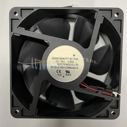 For RUNDA RD1238B24D-S DC24V 0.55A 120*120*38mm Inverter Cooling Fan 2Pin