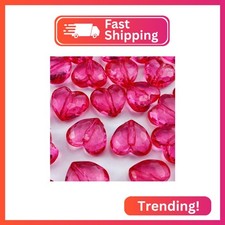 YHYPOCI 20pcs Acrylic Heart Beads 30mm Heart Shape Loose Bead for Making Bracele