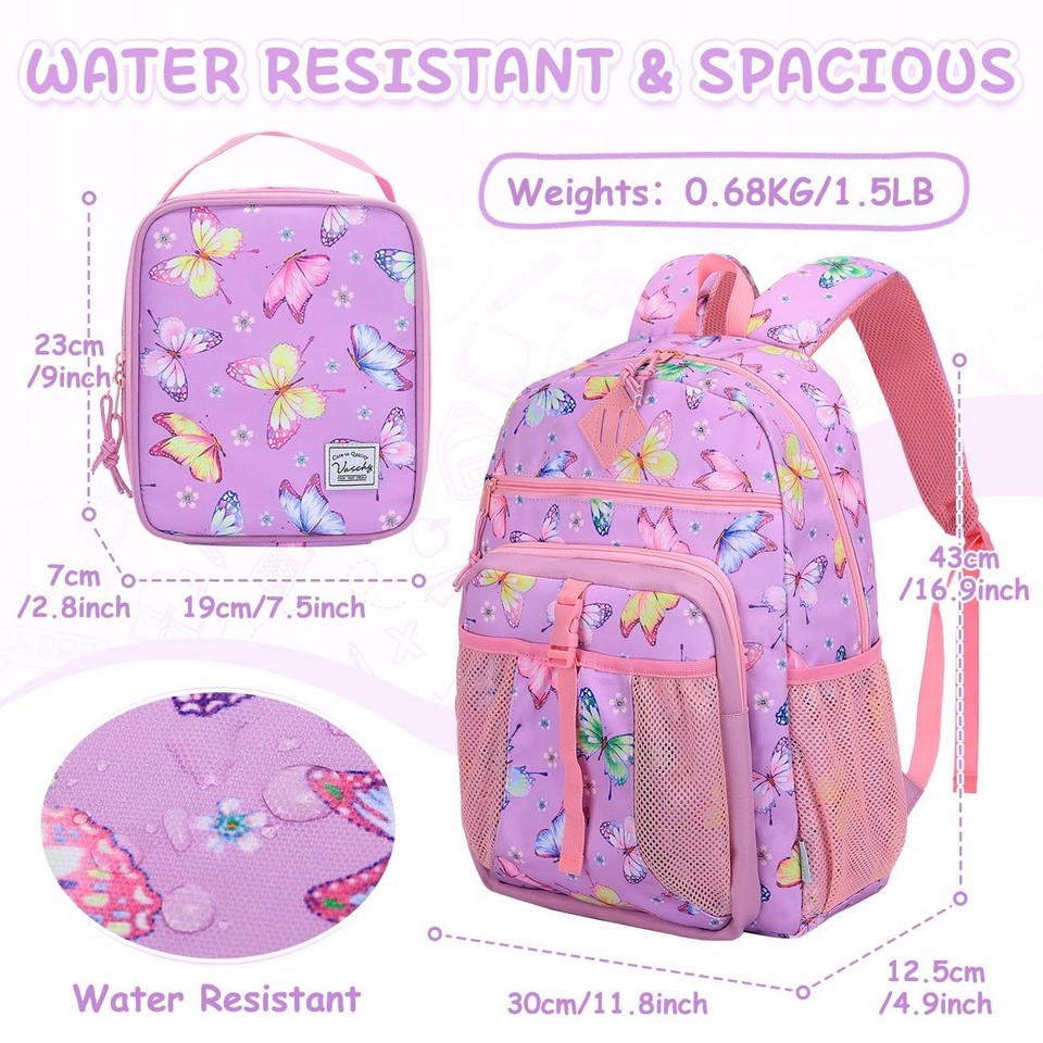 ZPINXIGN Cute Corgi Backpack Set For Kids – 3-Piece School Bag With Lunch Bag & Pencil Case