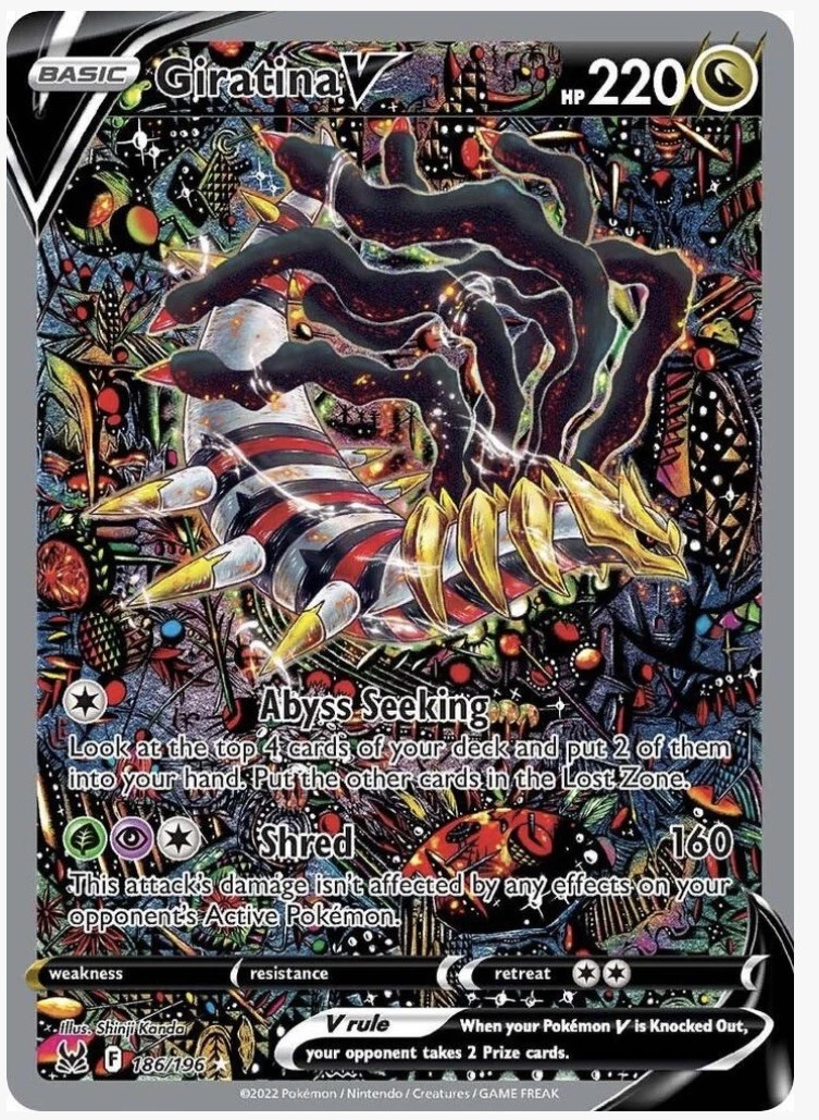 【左上角】英語版　ギラティナV （Giratina V） 186/196 Giratina V 186/196 Swsh11: Lost Origin for sale | eBay