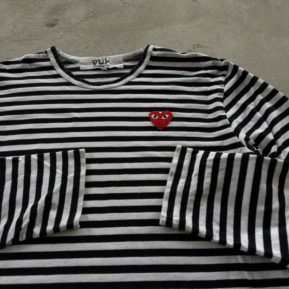Vintage 90s Comme Des Garcons Striped LongSleeve Tee Shirt Size L 