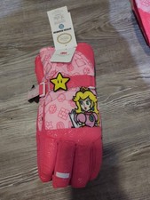 Girls Princess Peach Super Mario Winter Gloves Thinsulate SKI Gloves Size S/M