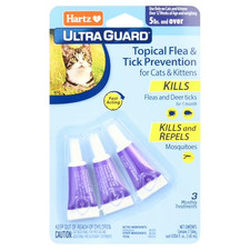 Hartz UltraGuard Topical Flea  Tick Prevention for Cats and Kittens - 3 Monthly