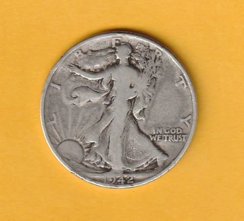 1942 Walking Liberty Half Dollar 90% Silver VF++ condition. Inv#267