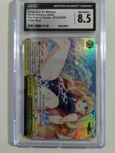 Weiss Schwarz Dangerous Air Mattress Fruit Grisaia S72-E025R Triple Rare CGC 8.5