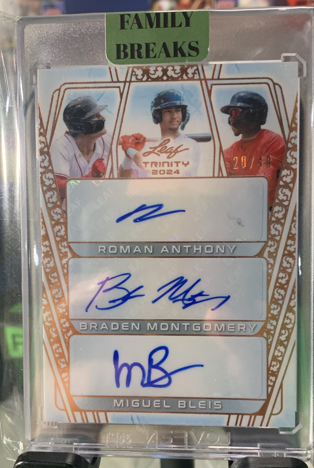 2024 Leaf Trinity - Triple Autographs Roman Anthony, Braden Montgomery,...