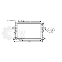AVA Quality Cooling WasserküHler Mechanisch GefüGt FüR Opel Zafira A F75_
