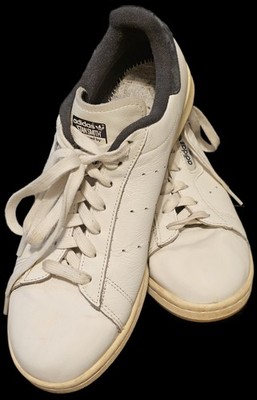 Adidas Stan Smith White Black Leather Sneakers Men s SZ 9.5 Classic Casual Shoes
