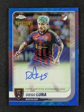 2025 Topps Chrome MLS DIEGO LUNA 122/150 Auto Blue Wave Refractor #CA-DL