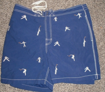 Polo Ralph Lauren XL  Swim Shorts Navy Blue Tennis Mesh Lined
