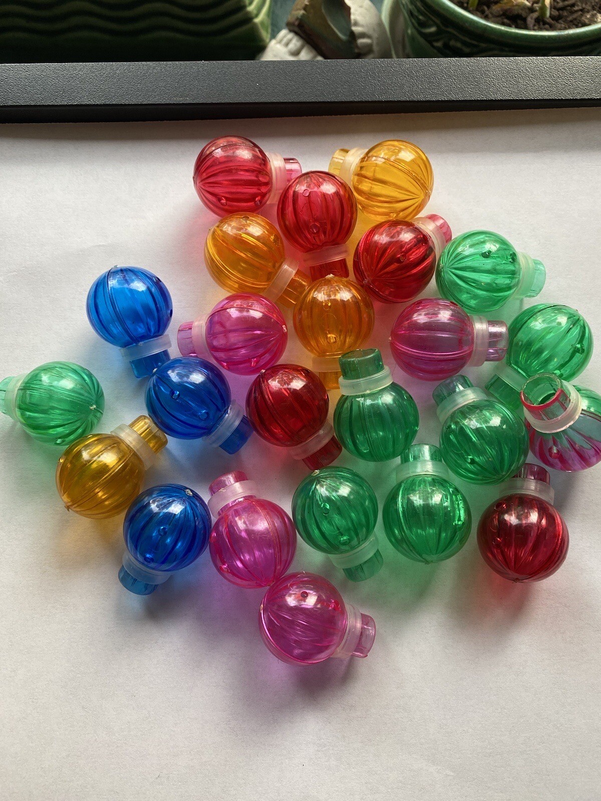 Lot Of 24 Vintage Hofert's MultiColor Christmas String Lights Balls