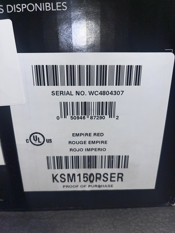 KitchenAid Mixer Artisan Empire Red Tilt Head 5QT KSM150PSER *NEW