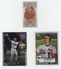 2019-2021 Topps Chrome Platinum A&G 150 years Cal Ripken Refractor 3 card lot