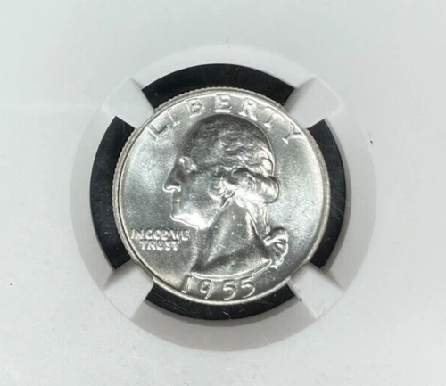 1955-D WASHINGTON SILVER QUARTER ~ NGC - MS 65 ~BEAUTIFUL COIN~ REF#95-061