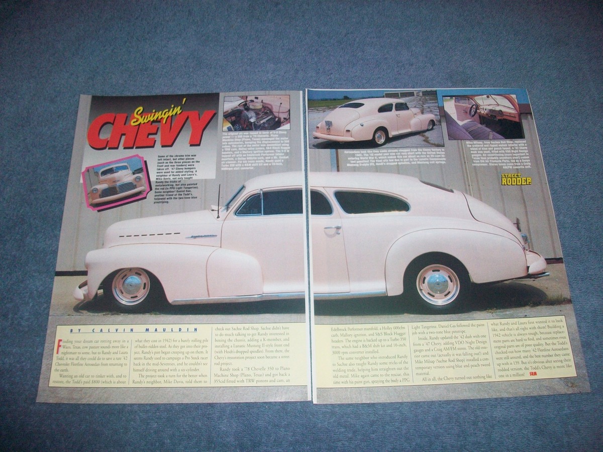 1942 Chevrolet Fleetline Aerosedan Vintage Street Rod Article 