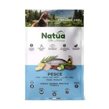 Natua gatto sterilizzato pesce 350 gr o 1,5 kg crocchette light per gatti