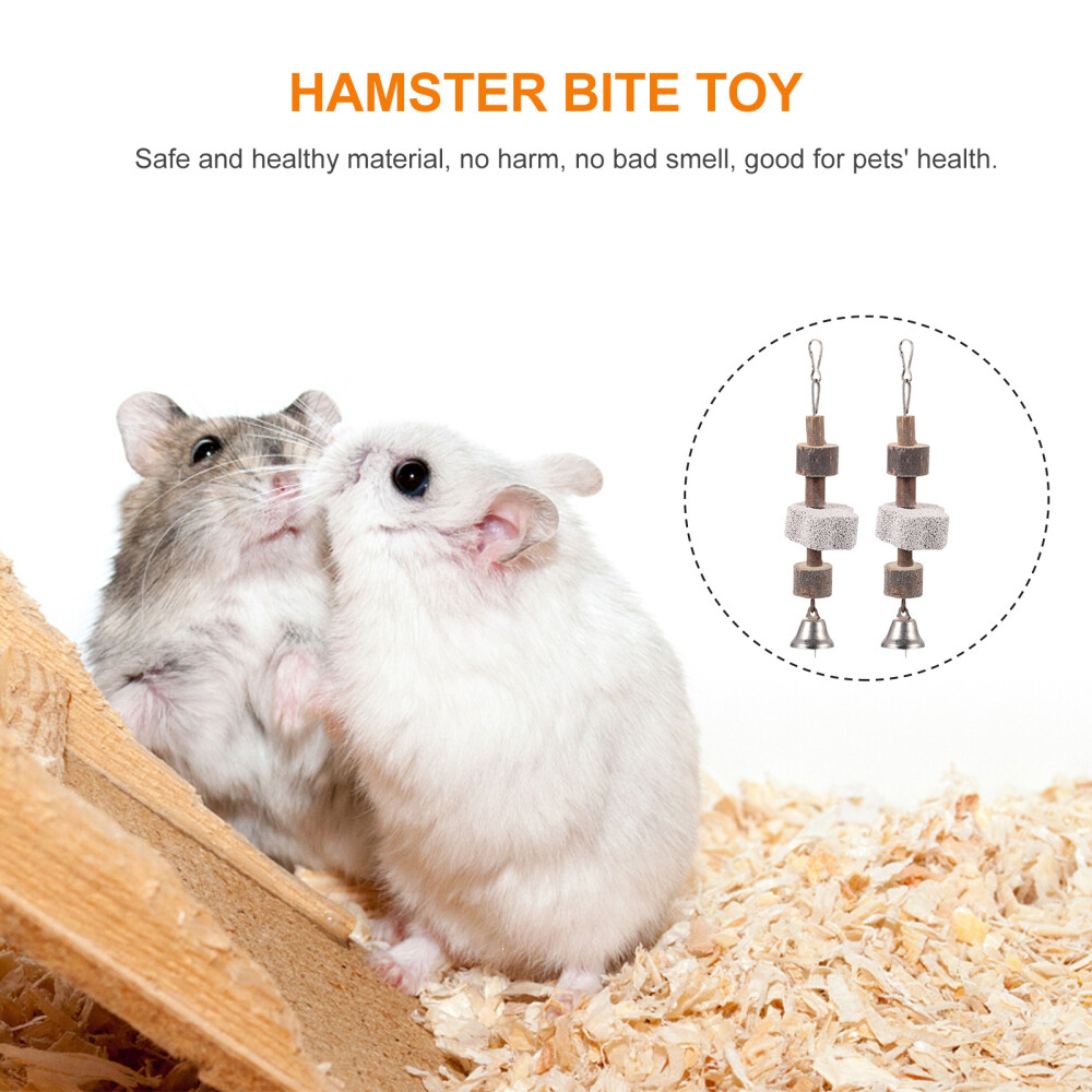 2 Pcs Hamster Bite Toy Toys for Bunnies Rabbit Teething Stick Molar Stone eBay