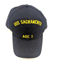Vintage USS SACRAMENTO AOE 1, US Navy Ship Ball Cap USN, USA Made - Northstar