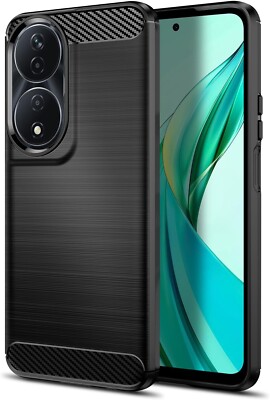 CARBON COVER FOR HONOR X7B BLACK MATTE SOFT TPU SILICONE CASE SHOCKPROOF 