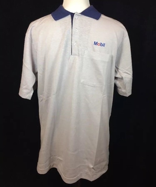 Vintage MOBIL Oil Gas Station Attendant Shirt Service Garage Uniform
