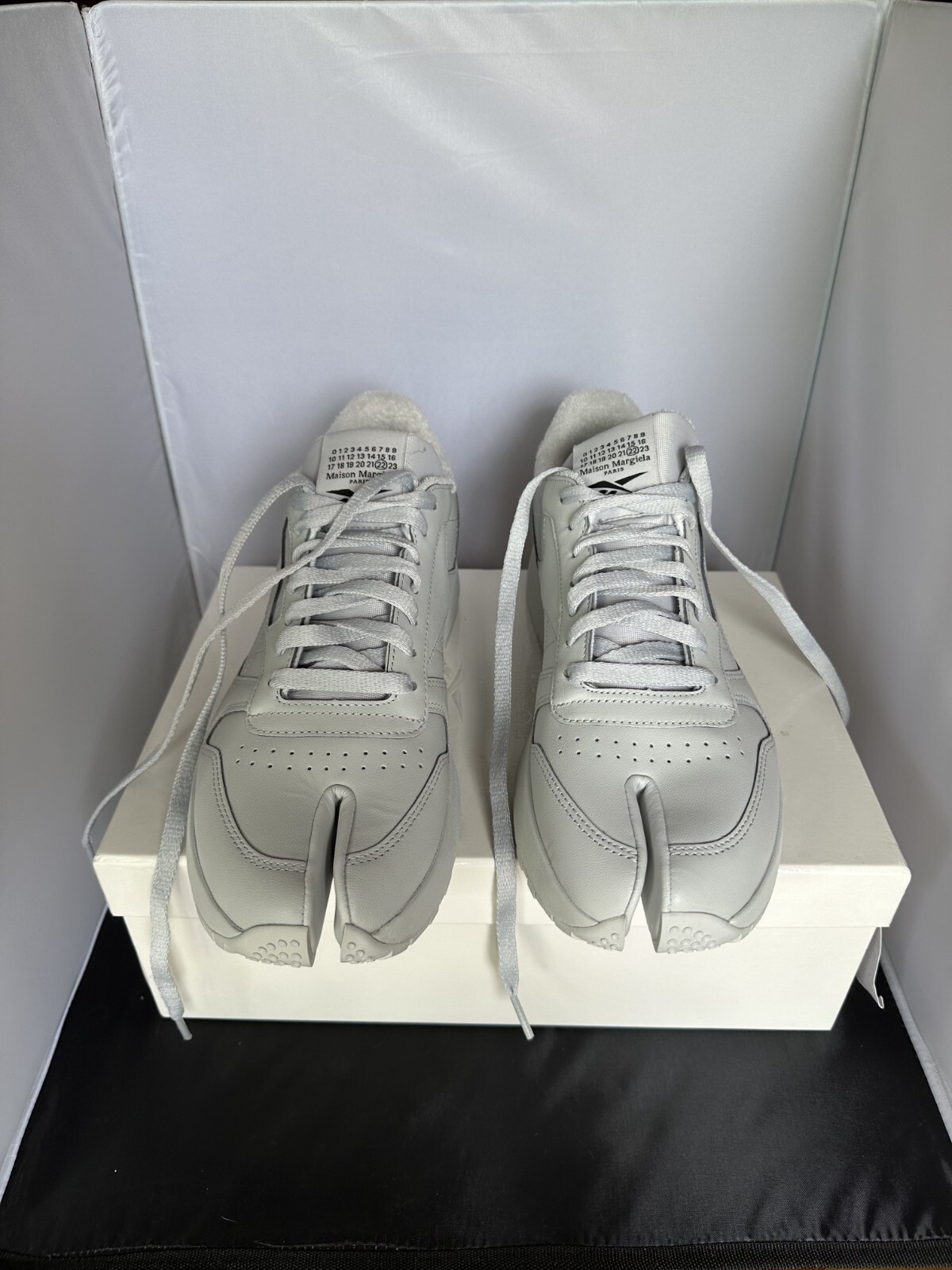 Size 10 Reebok x Maison Margiela Project 0 CL Tabi Gray Leather New With Box