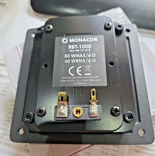 Monacor RBT-1000 Bändchenhochtöner für PA und Hi-Fi, 40 W, 6 Ω - Bild 2 von 3