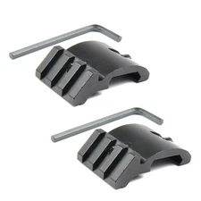 1 Pair LOW PROFILE OFFSET ANGLE PICATINNY RAIL MOUNT 45 DEGREE 20MM BLACK