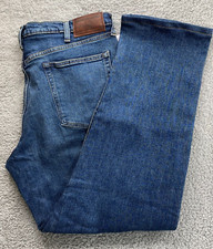  65 New Lands' End Men's Trad Fit 5 Pocket Stretch Denim Jeans Blue 37x30