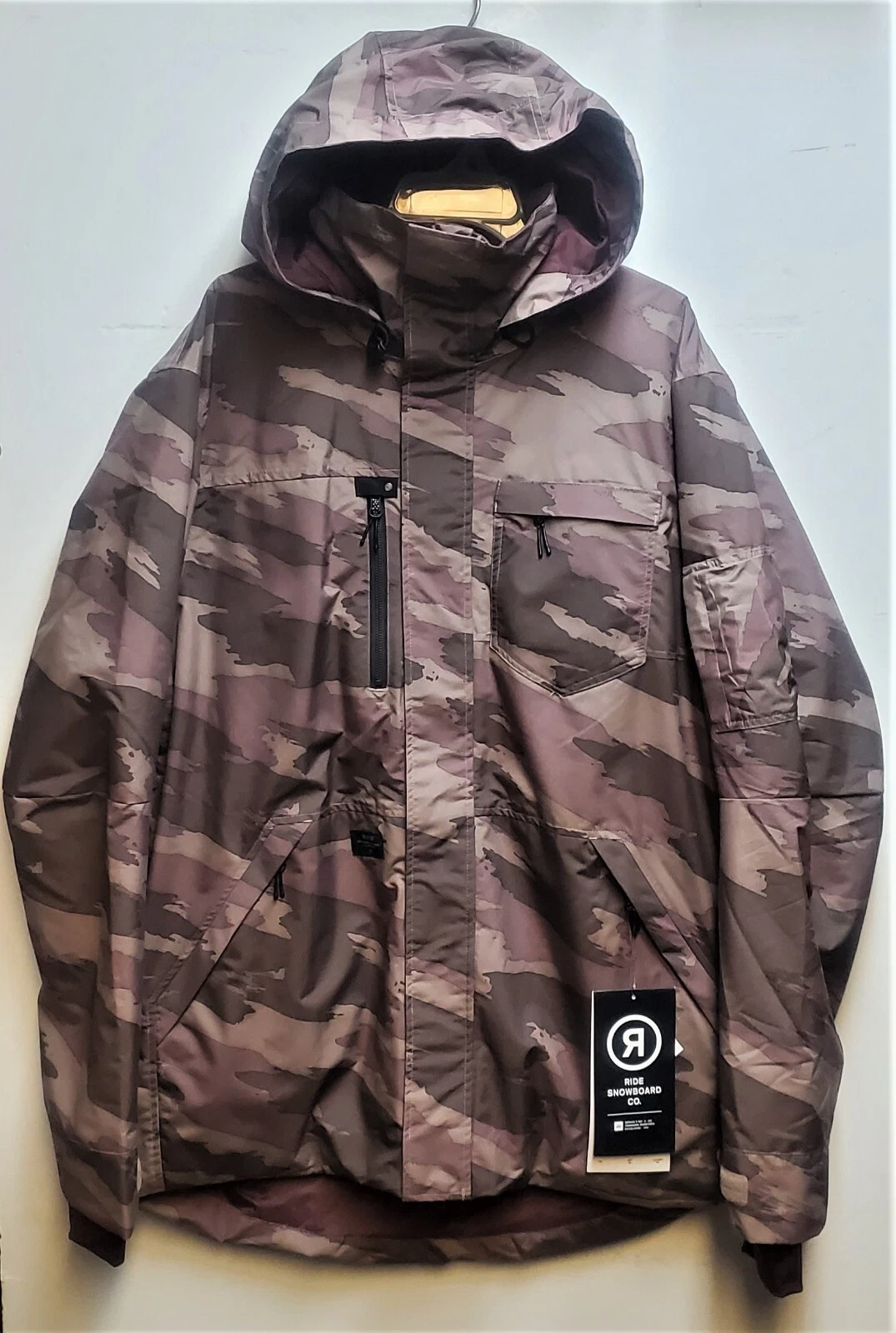 RIDE Snowboards Men's HILLMAN Snow Jacket - Streak Camo - XL - NWT