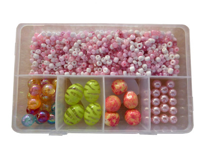 2 x BASTELN + HOBBY PERLEN SETS (G) SCHMUCK basteln HALSKETTEN + ARMBÄNDER DIY KITS