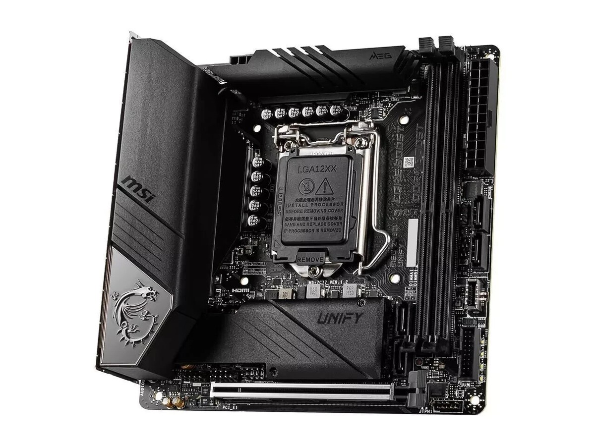 MSI MEG Z490I UNIFY LGA 1200 Intel Z490 SATA 6Gb/s Mini ITX Intel
