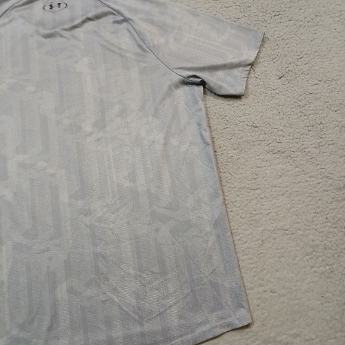 Under Armour Shirt Mens Medium Gray Short Sleeve Crew Neck The Tech Tee Gym - Picture 10 of 17