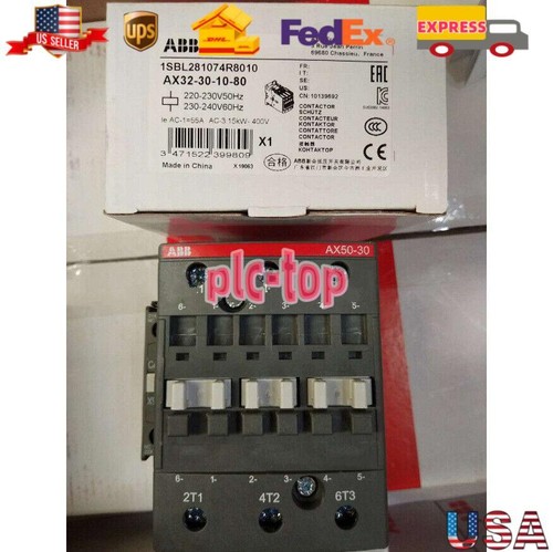 1pc new Abb AX32-30-10-80 AC220V Contactor in box Free Shipping US Free TAX