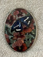 Vintage Joan Baker Stained Glass Butterfly Suncatcher