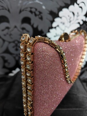 Pochette Donna Elegante Con Catena - Borsetta Brillantinata Per Serate E Matrimoni - Foto 11