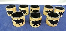 VINTAGE ELEPHANT NAPKIN RINGS, LOT OF 8